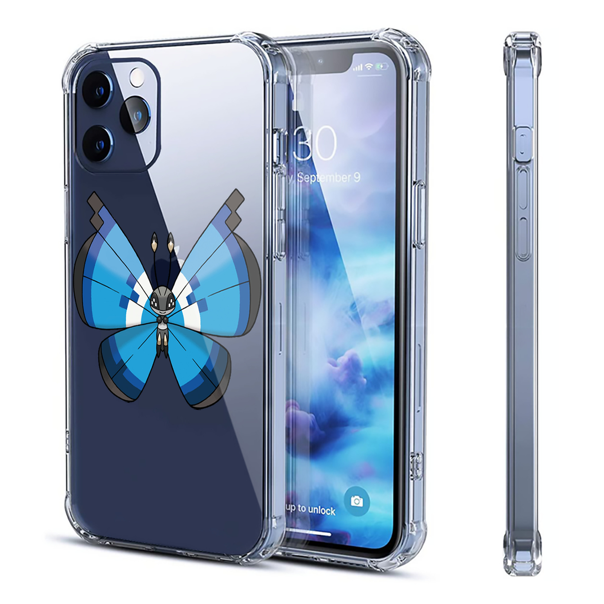 （画像用） ポケットモンスター Pokémon 【iPhone 12シリーズ対応】透明スマホケース（クリアソフトケース）